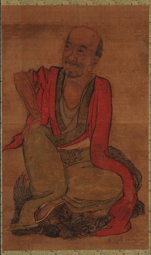 Luohan on a water buffalo skin