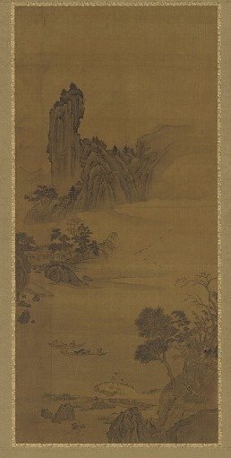 Landscape with ferry boats