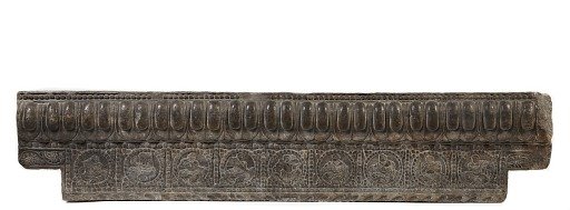 Lateral stretcher from the base of a funerary couch with Sogdian musicians and a dancer