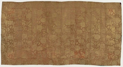 Brocade, silk. A Buddhist monk's robe, patched: Kesa