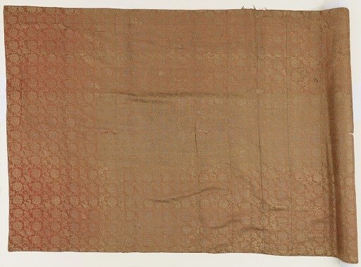 Brocade, silk. A priest's robe, patched: Kesa
