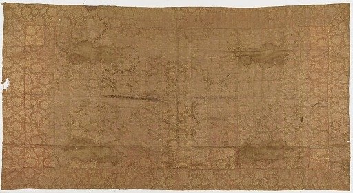 Brocade, silk. A Buddhist monk's robe, patched: Kesa
