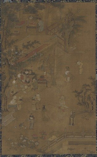 Children at play at the New Year 明嬰戯圖軸