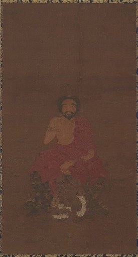 Sakyamuni seated upon three demon-like creatures