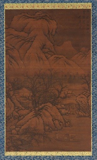 Mountains and streams after clearing snow, in the style of Guo Xi