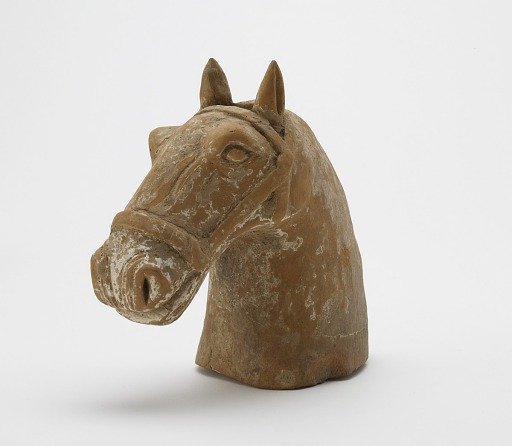 Head of a tomb figure of a horse