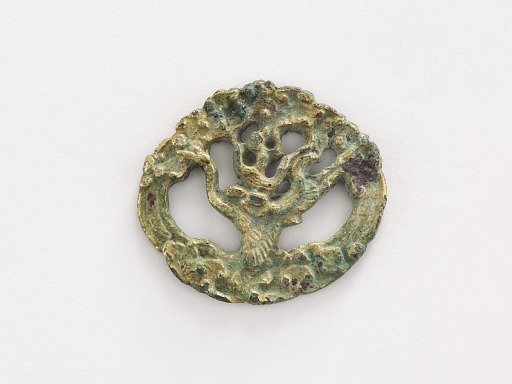 Ornament: immortal, crane, and clouds (pair with F1916.725)
