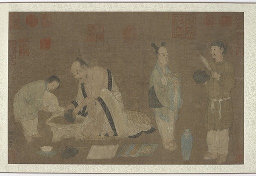 Scholar and attendants