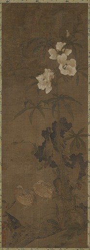 Quail and flowers