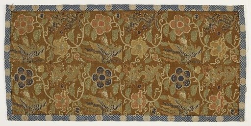 Panel with dragons, pearls, phoenixes, and floral patterns