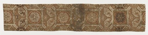 Length of lined textile, fragment from an obi