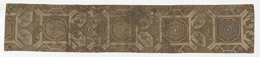 Length of lined textile, fragment from an obi