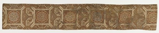 Length of lined textile, fragment from an obi