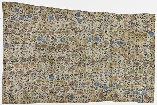 Brocade, silk. A Buddhist monk's robe, patched; kesa