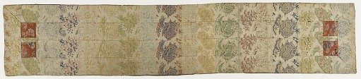 Brocade, silk. Buddhist monk's stole (ohi 被)