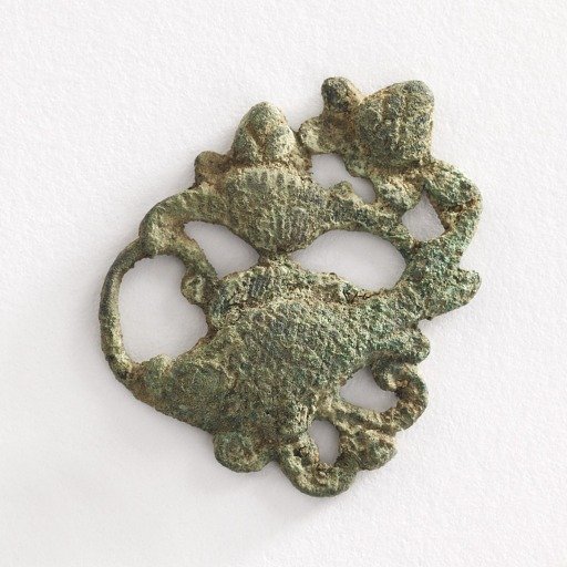 Ornament: carp and lotus buds and leaf