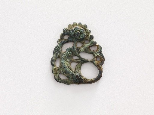 Ornament: lotus and carp (a set with F1916.731, 732, and 750)