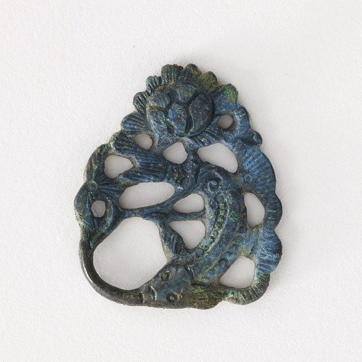 Ornament: lotus and carp (a set with F1916.731, 732, and 738)