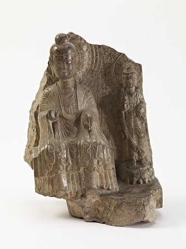 Buddha with a bodhisattva (fragment)