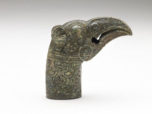 Finial in the form of a bird head