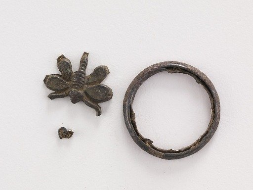 Garment ornament: butterfly (fragments)