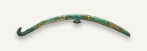 Garment hook (<em>daigou</em>) with geometric decoration