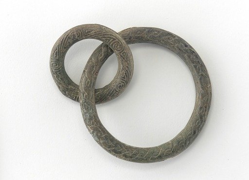 Two interlocked rings