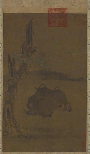 Two Fighting Water Buffaloes