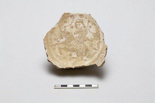 Fragmentary base of a bowl with image of a rider