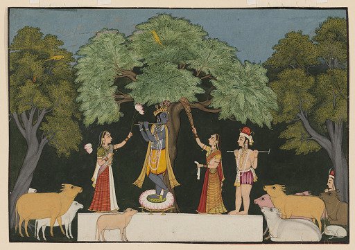 Krishna entertains his companions