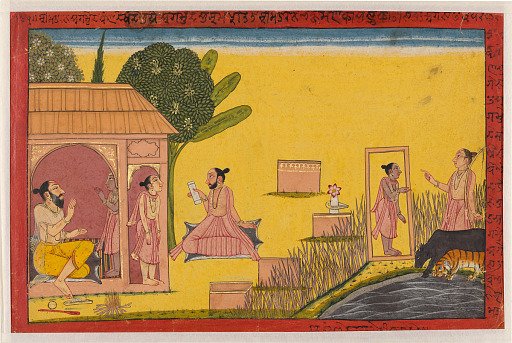 Lakshmana at the hermitage, folio from a <em>Ramayana</em>