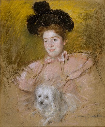 Woman in Raspberry Costume Holding a Dog