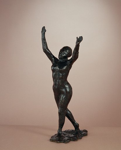 Dancer Moving Forward, Arms Raised