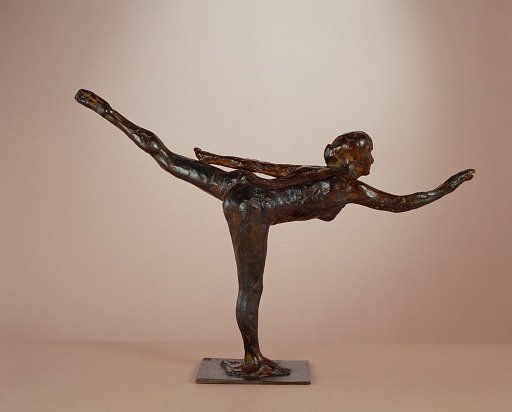 Dancer: Arabesque on Right Leg, Left Arm in Line