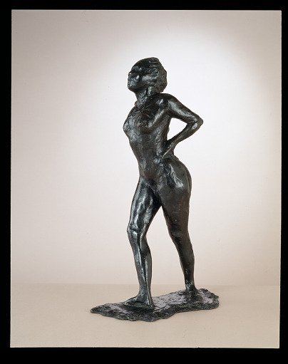 Dancer at Rest, Hands on Hips, Right Leg Forward
