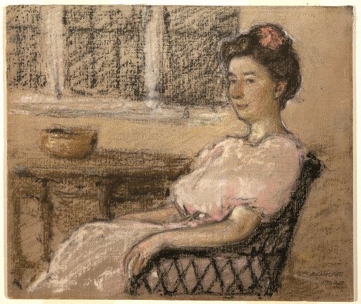 Seated Woman in Pink