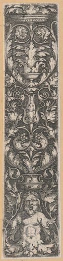 Grotesque Ornament with a Male Half-Figure at the Bottom (Vertical Filling)