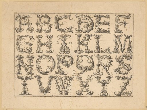 Grotesque alphabet in Latin capitals
