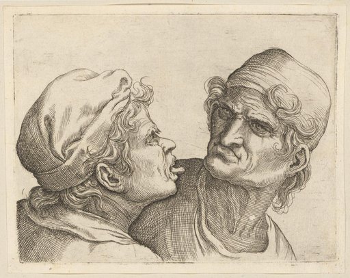 Two grotesque heads