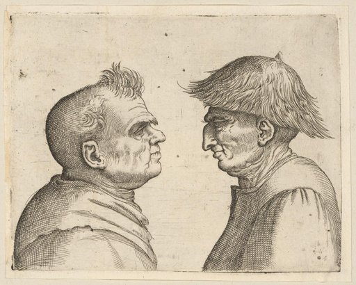 Two grotesque heads