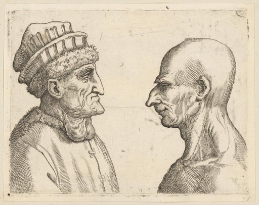 Two grotesque heads