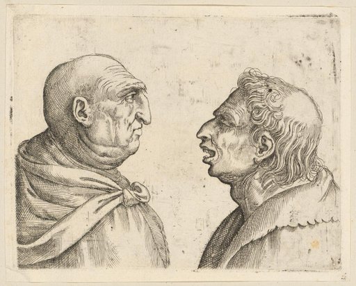 Two grotesque heads