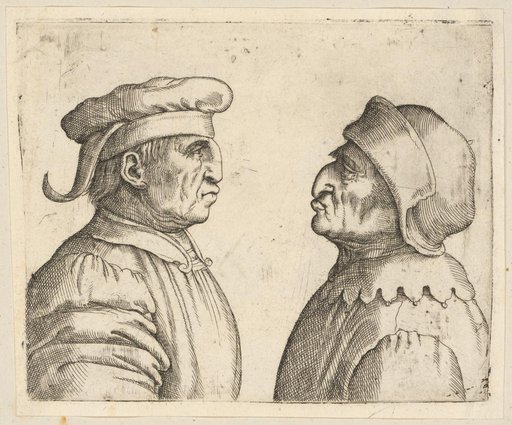 Two grotesque heads