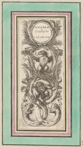Ornament with eagles (title page of the series Ornamenti o grottesche)