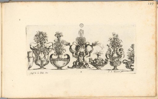 Sheet 3 of the series Raccolta di Vasi diversi, after Stefano della Bella