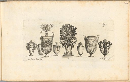 Sheet 6 of the series Raccolta di Vasi diversi, after Stefano della Bella