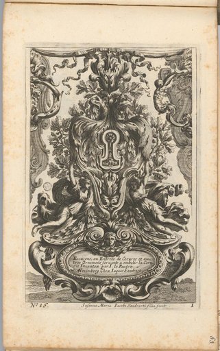 Sheet 1 of the series: Escusons, ou Entrees de Cerures (Title Page)