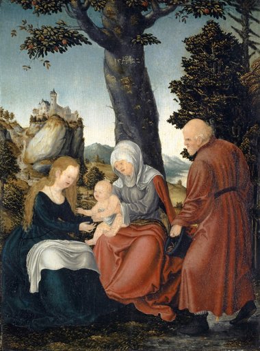 Saint Anne with the Virgin and Child, with Joseph under an Apple Tree