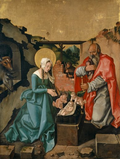 The Nativity of Christ (Inside); Sts. Jerome, Augustine, and Hubert (Outside)