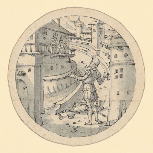 Scene from the Life of Henry IV in Round: The King Asks Pope Gregory VII in Canossa to Lift the Excommunication ("The Journey to Canossa")